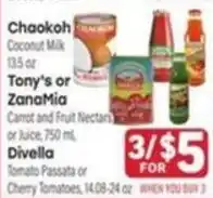 Tony’s Fresh Market Chaokoh Coconut Milk, Tony's offer