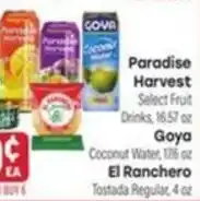 Tony’s Fresh Market Paradise Harvest Select Fruit Drinks offer