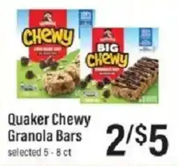 Lowes Foods Quaker Chewy Granola Bars offer
