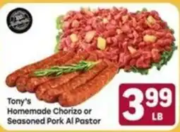 Tony’s Fresh Market Tony's Homemade Chorizo or Seasoned Pork Al Pastor offer