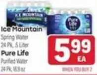 Tony’s Fresh Market Ice Mountain spring water offer