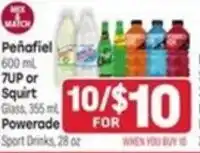 Tony’s Fresh Market Peñafliel or Squirt or Powerade Sport Drinks offer