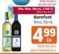 Tony’s Fresh Market Barefoot Wine offer