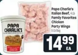 Tony’s Fresh Market Papa Charlie's Italian Beef, 4 Lb Family Favorites Chicken Party Wings offer