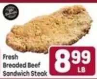 Tony’s Fresh Market Fresh Breaded Beef Sandwich Steak offer
