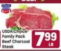 Tony’s Fresh Market Usda Choice Family Pack Beef Charcoal Steak offer