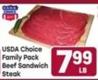 Tony’s Fresh Market Usda Choice Family Pack Beef Sandwich Steak offer