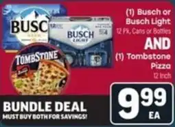 Tony’s Fresh Market Busch or Busch Light and Tombstone Pizza offer