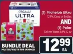 Tony’s Fresh Market Michelob Ultra and Polar Seltzer Water offer