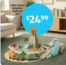 Aldi Little Town Wooden Railway Set offer
