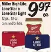 Fiesta Mart Miller High Life, Lone Star or Lone Star Light offer