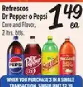 Fiesta Mart Dr Pepper or Pepsi Core and Flavor offer