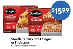 Homeland Market Stouffer's Party Size Lasagna or Enchiladas offer