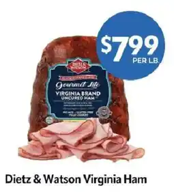 Homeland Market Dietz & Watson Virginia Ham offer