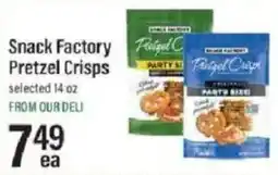 Lowes Foods Snack Factory Pretzel Crisps offer