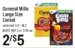 Lowes Foods General Mills Large Size Cereal offer