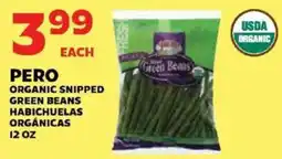 Sedano's Pero organic snipped green beans offer