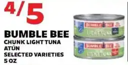 Sedano's Bumble Bee chunk light tuna offer