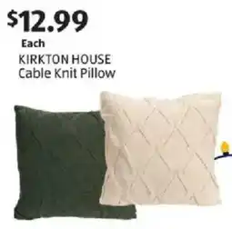 Aldi Kirkton House Cable Knit Pillow offer