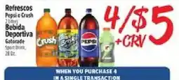 El Super Pepsi or Crush Beverage offer