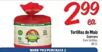 El Super Tortillas de Maiz Guerrero offer