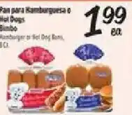 El Super Bimbo Hamburger or Hot Dog Buns offer