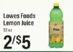 Lowes Foods Lowes Foods Lemon Juice offer