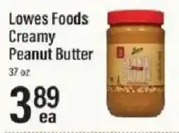 Lowes Foods Lowes Foods creamy peanut butter offer