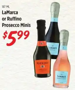 Rouses LaMarca or Ruffino Prosecco Minis offer
