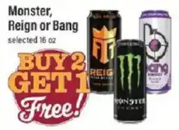 Lowes Foods Monster, Reign or Bang offer