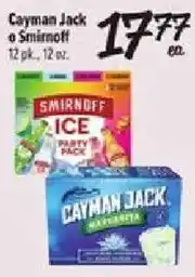 Fiesta Mart Cayman Jack or Smirnoff offer