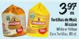 Fiesta Mart Mission White or Yellow Corn Tortillas offer