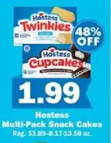 Schnucks Hostess multi-pack snack cakes offer