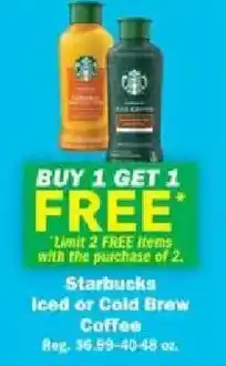 Schnucks Starbucks Iced or Cold Brew Coffee offer