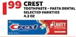Sedano's Crest toothpaste offer