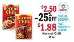 Schnucks Hormel Chili offer