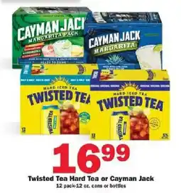 Schnucks Twisted Tea Hard Tea or Cayman Jack offer
