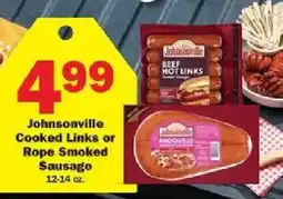 Schnucks Johnsonville Cooked Links or Rope Smoked Sausage offer
