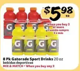 Fresco y Más 8 Pk Gatorade Sport Drinks offer