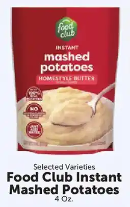 Food City Food Club Instant Mashed Potatoes offer