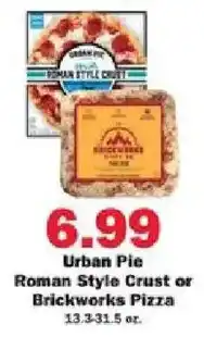 Schnucks Urban Pie Roman Style Crust or Brickworks Pizza offer