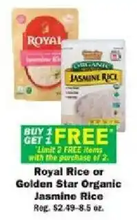 Schnucks Royal Rice or Golden Star Organic Jasmine Rice offer