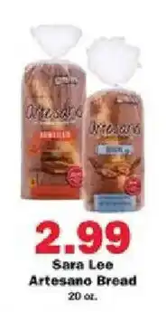 Schnucks Sara Lee Artesano Bread offer