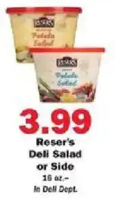 Schnucks Reser's Deli Salad or Side offer