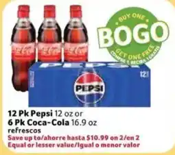 Fresco y Más Pepsi or Coca-Cola refrescos offer