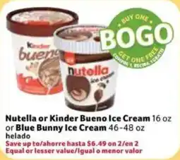Fresco y Más Nutella or Kinder Bueno Ice Cream offer