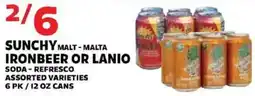 Sedano's Sunchy malt - malta ironbeer or lanio soda - refresco offer