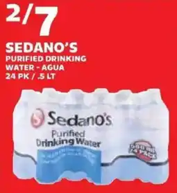 Sedano's Sedano's purified drinking water offer