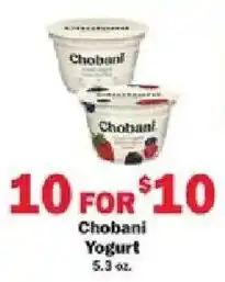 Schnucks Chobani Yogurt offer