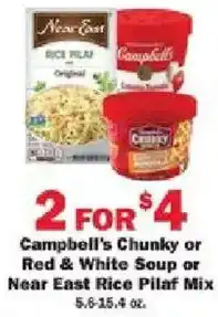 Campbell's Chunky or Red & White Soup or Near East Rice Pilaf Mix